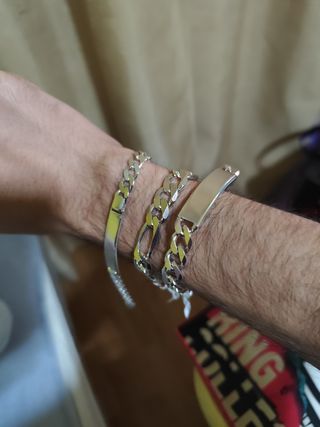 Esclavas de plata 925 macizas