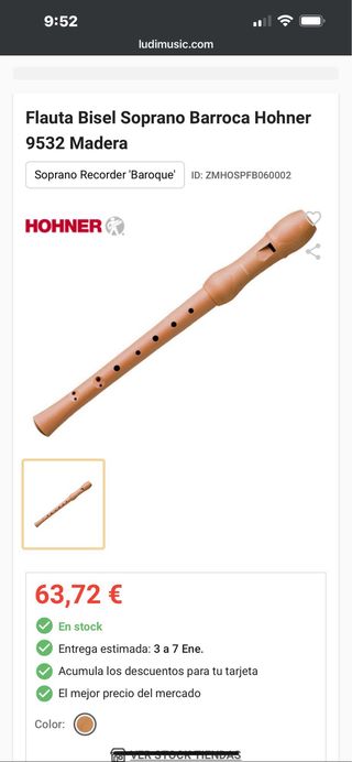 FLAUTA de Madera HOHNER