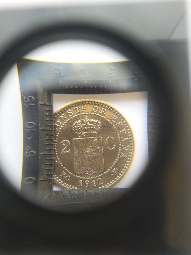 Monedas Alfonso XIII 1912 de dos centimo