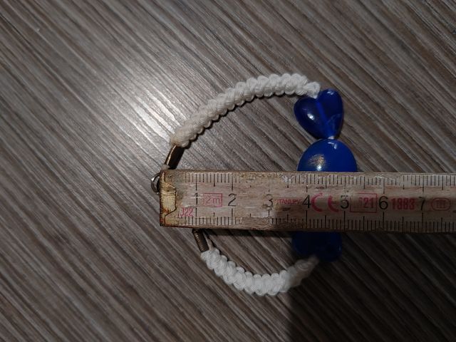 Bracciale macramé pietre blu