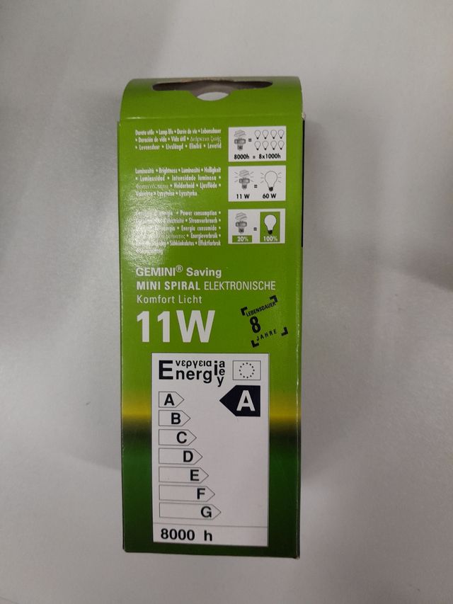 Lamp. Basso consumo 11W E 14 spirale