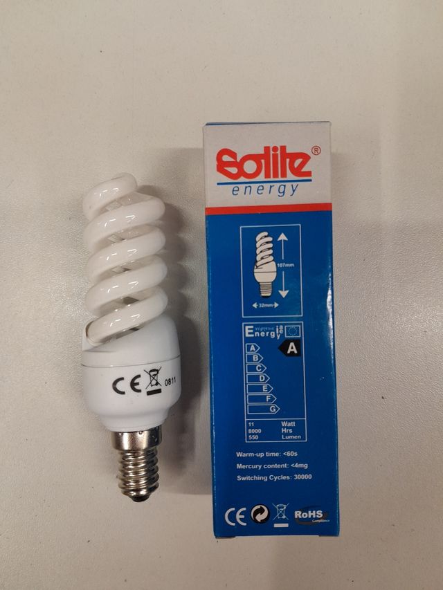 Lamp. Basso consumo 11 W E14 mini spiral