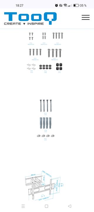 Soporte tv pared 37-70