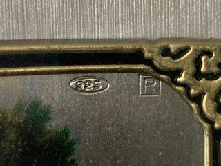 CUADRO DE PLATA PINTADA A MANO ITALIANO