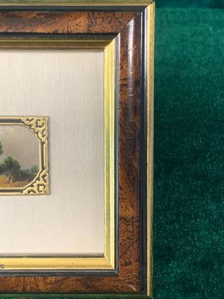 CUADRO DE PLATA PINTADA A MANO ITALIANO