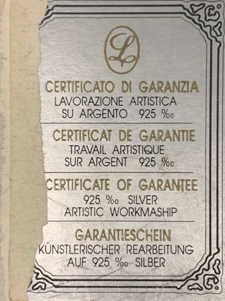 CUADRO DE PLATA PINTADA A MANO ITALIANO