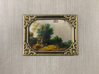 CUADRO DE PLATA PINTADA A MANO ITALIANO