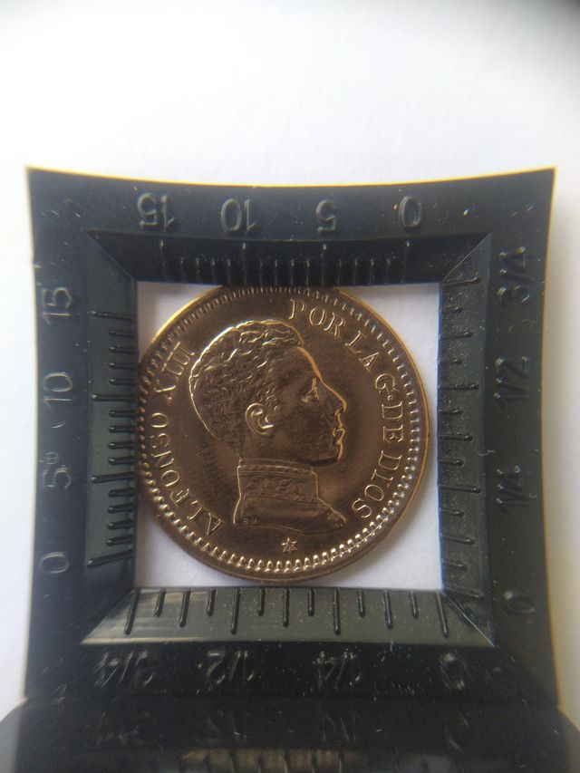 Monedas de dos céntimos de 1905 alfonso