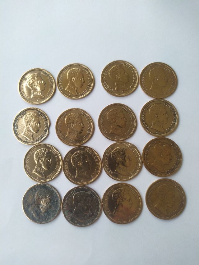 Monedas de 2 céntimos de 1904 de alfonso
