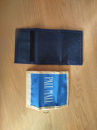 2 carteras billeteras monedas azul