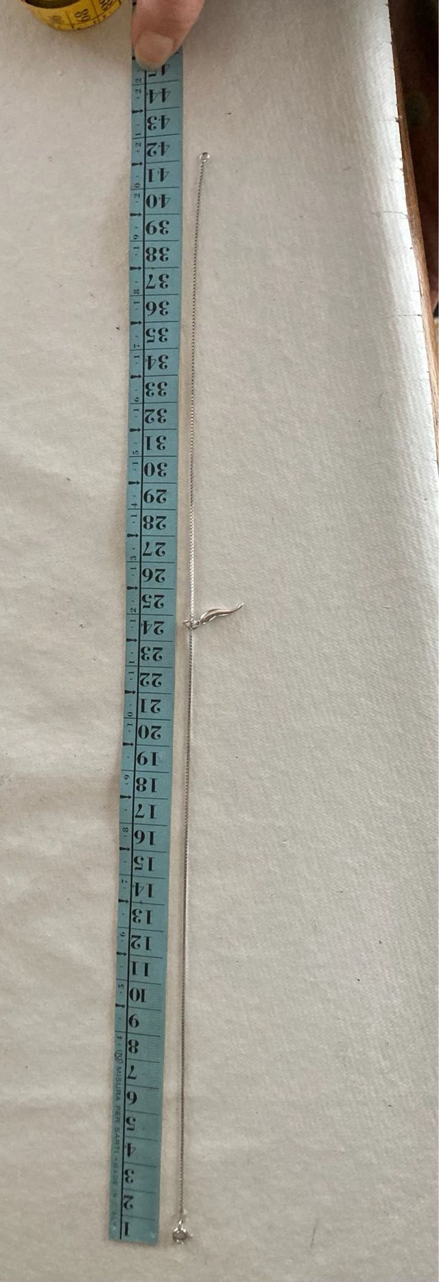 Collana e ciondolo a cornetto di argento