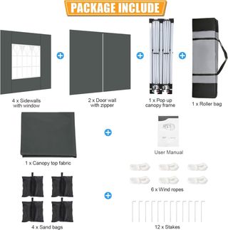 Carpa Plegable 3x6 para Exteriores 3x6, 3x6 cenado