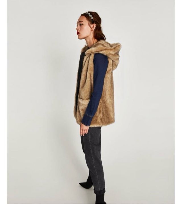 Chaleco pelo Zara impecable