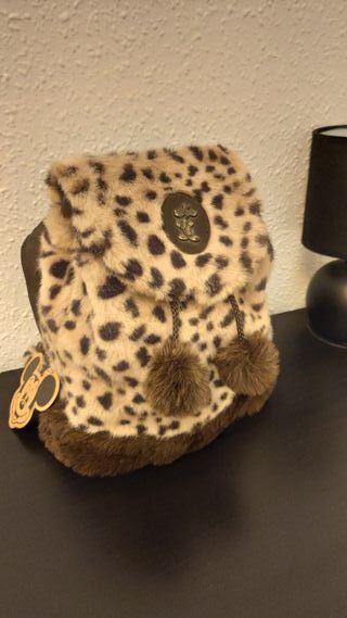 Mochila tipo bolso leopardo, animal print Nueva