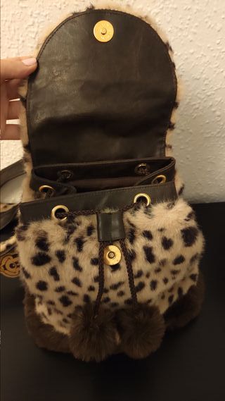 Mochila tipo bolso leopardo, animal print Nueva