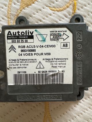 Centralita airbag citroen peugeot 603602500
