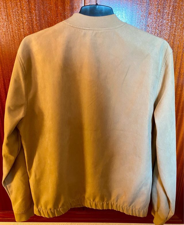 Giacca bomber in pelle scamosciata