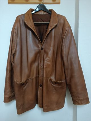 Cazadora Cuero Marrón