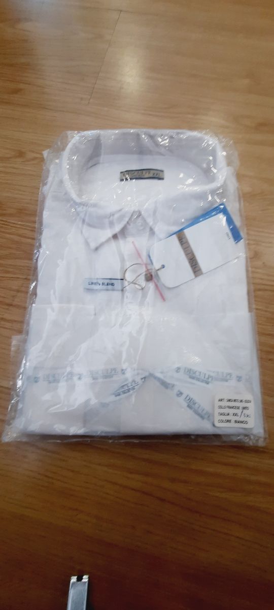 Camicia elegante uomo cotone lino sagomata