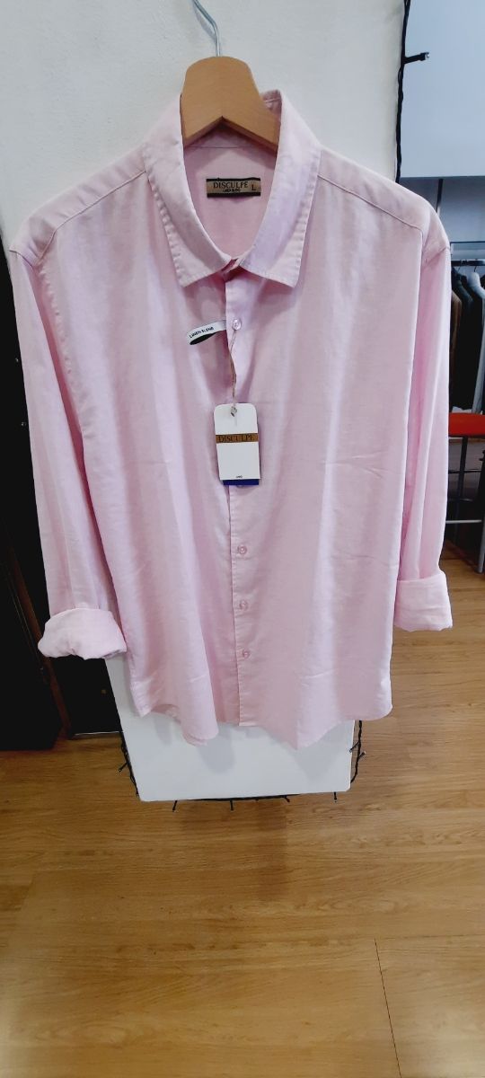 Camicia elegante uomo cotone lino sagomata