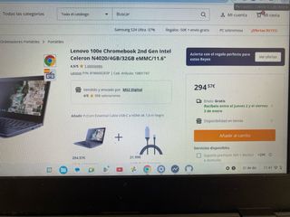 Ordenador portatil lenovo chromebook 100E 2nd gene
