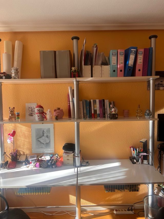 Escritorio blanco doble