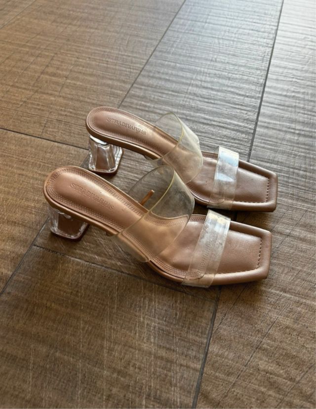 Sandalias Tacón Stradivarius Sandalias Mujer Sandalias Rafia Tacon