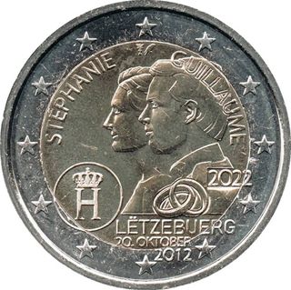 9 Monedas 2 € Luxemburgo conmemorati