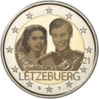 9 Monedas 2 € Luxemburgo conmemorati