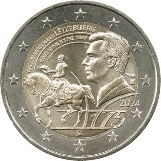 9 Monedas 2 € Luxemburgo conmemorati