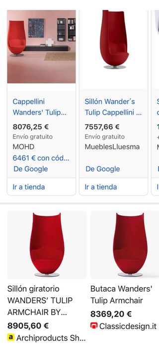 SILLON TULIP WANDERS SEMINUEVO