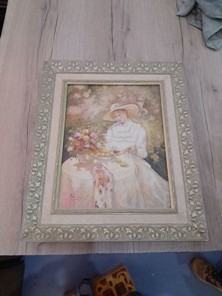 Cuadri mujer antigua
