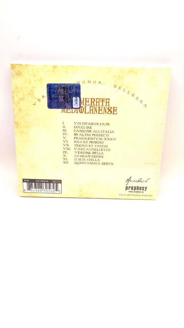 CAMERATA MEDIOLANENSE - Vertute honor cd