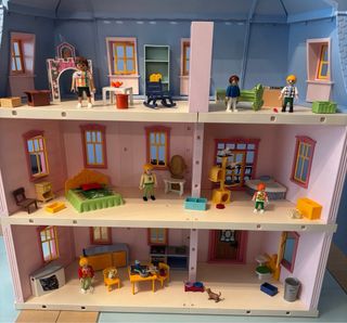 Casa Playmobil Rosa muñecas