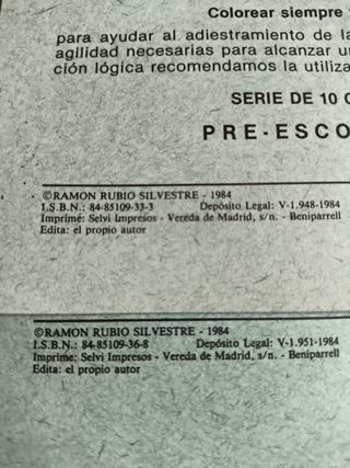 COLECCIONISMO CUADERNOS ESCRITURA "RUBIO" 1984