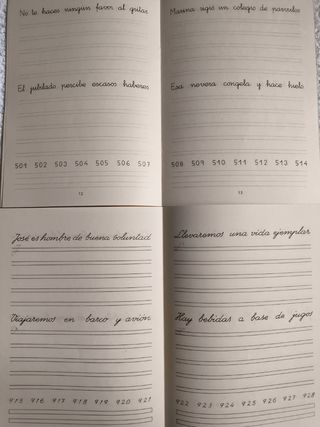 COLECCIONISMO CUADERNOS ESCRITURA "RUBIO" 1984