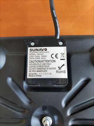 Hornillo eléctrico 1500W