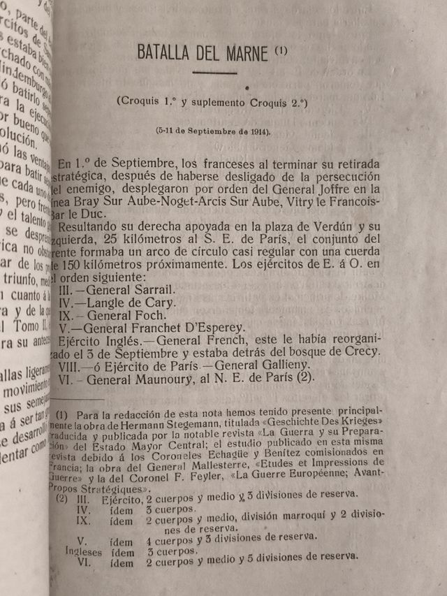 TÁCTICAS SOBRE LA GUERRA MUNDIAL TOLEDO AÑO 1918