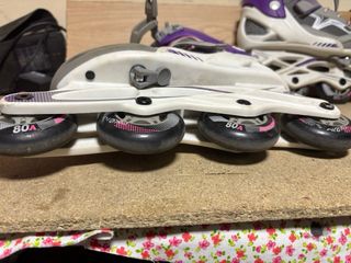 Patines linea niña/niño 35/38 casco y mochila