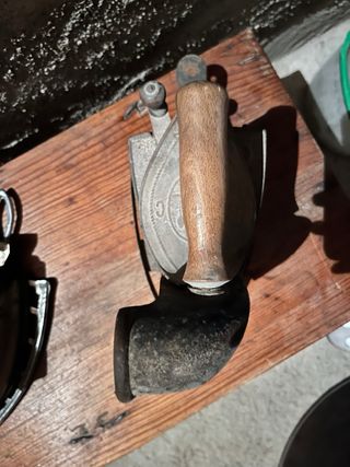 Plancha de carbon antigua