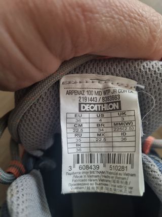 Botas montaña Arpenaz en perfecto estado