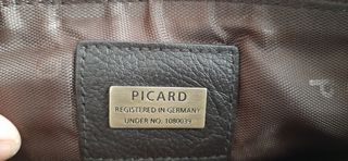 RIÑONERA PICARD CUERO MARRON 