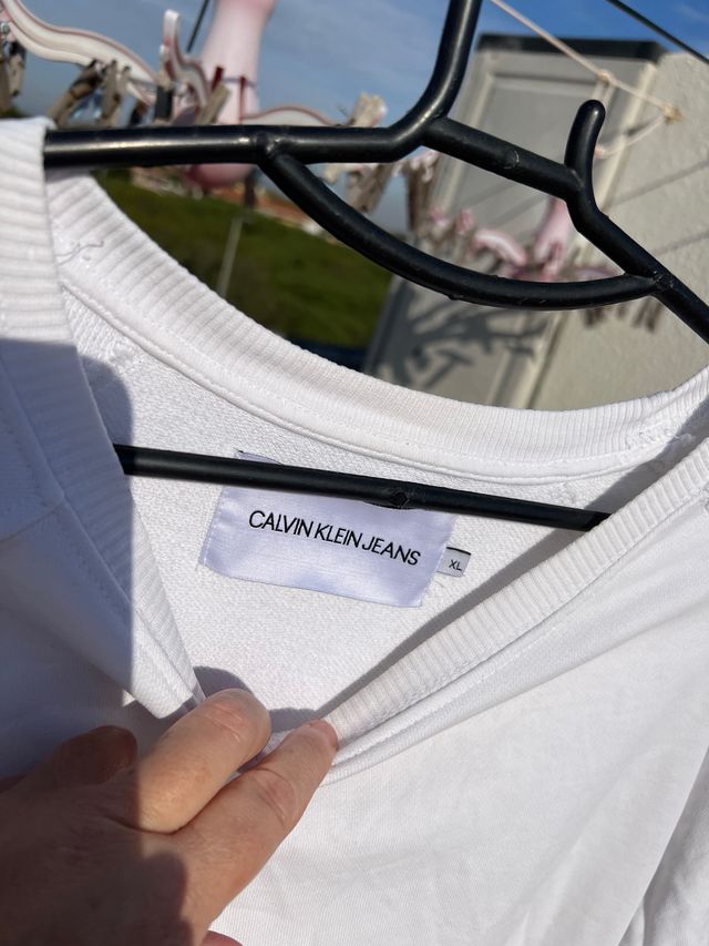 Sudadera Calvin Klein XL blanca