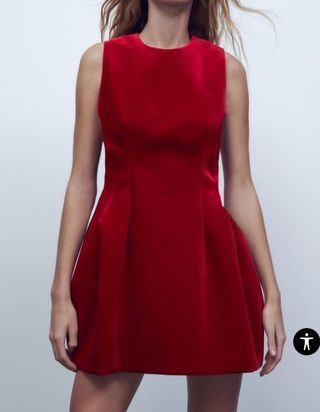 Vestido fiesta rojo terciopelo 