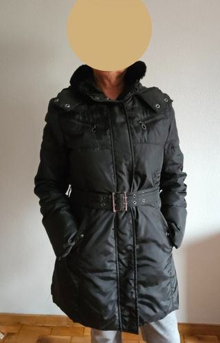 Abrigo negro largo mujer Amazing