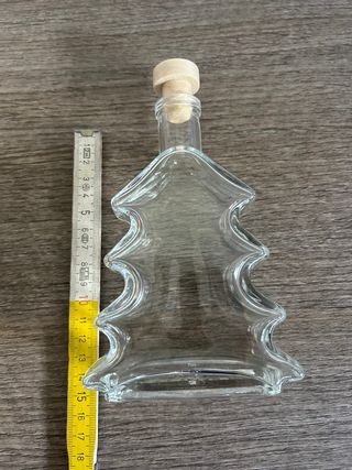 Bottiglia vetro abete pino albero di Natale