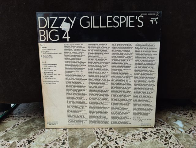 Vinilo Dizzy Gillespie´s Big 4
