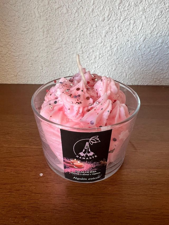 Vela de soja algodon de azúcar