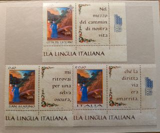 Francobolli Dante (Ita/RSM/Vat)