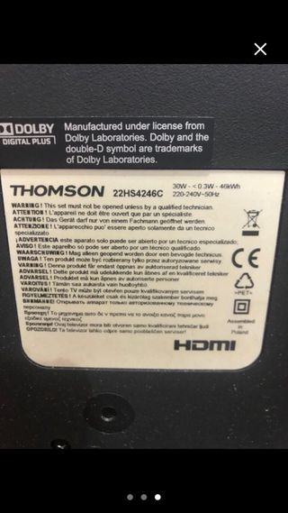 Thomson 32HD3301 y 22HS4246C